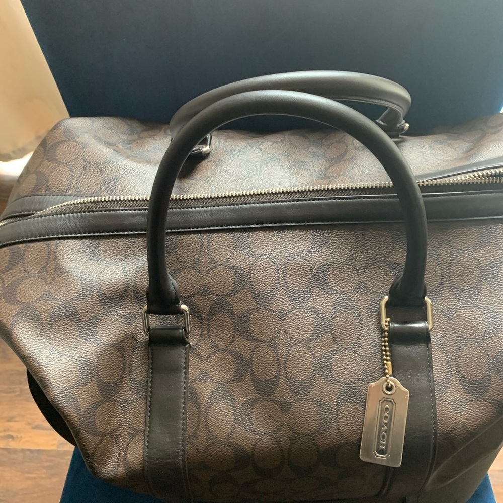 Large COach CC monogram duffel bag.